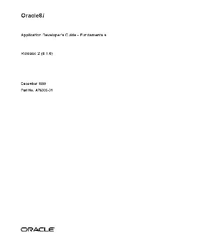 راهنمای اوراکل 8i Dev بنیادی