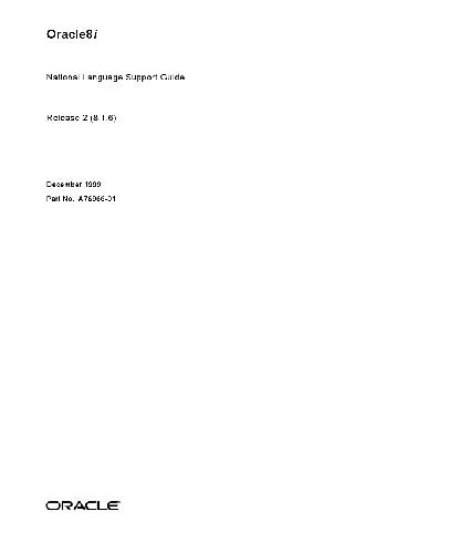 ﻿راهنمای Oracle 8i NLS