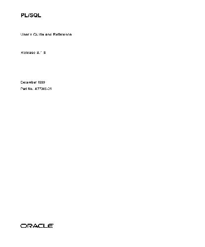 راهنمای PLSQL Oracle 8i