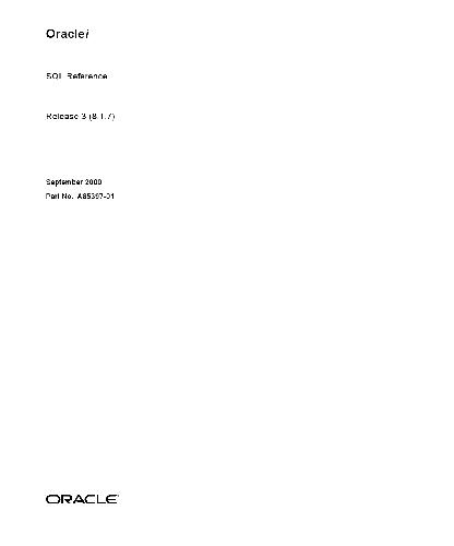 ﻿مرجع Oracle 8i SQL