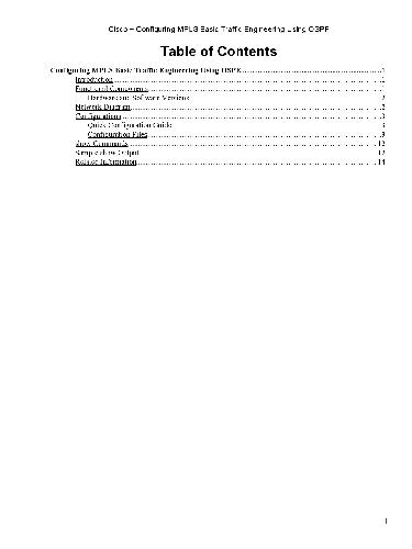 پیکربندی مهندسی ترافیک اساسی MPLS با استفاده از OSPF