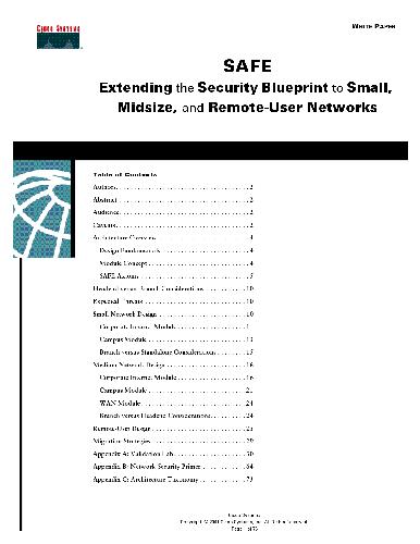 ﻿CCSP 9E0-131 + 642-541 CSI Cisco Safe Implementation