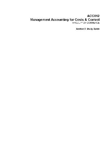 ﻿راهنمای مطالعه حسابداری مدیریت و کنترل هزینه - دانشگاه چارلز استورت