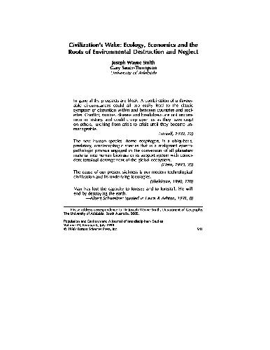 ﻿Civilization's Wake-Ecology، Econ و Env Dest