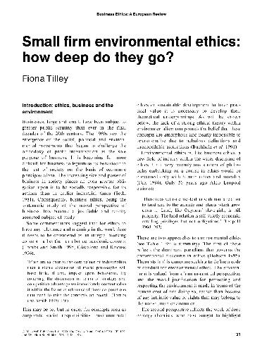 اخلاق محیط زیست بنگاه کوچک