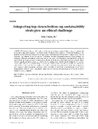 تلفیق استراتژی های پایداری از بالا به پایین به پایین