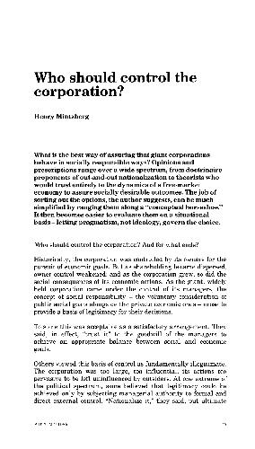 چه کسی باید شرکت را کنترل کند