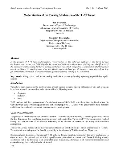 ﻿نوسازی مکانیسم چرخش برجک T - 72