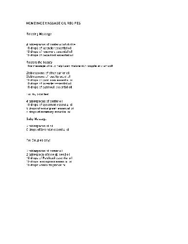 ﻿دستور العمل های روغن ماساژ خانگی