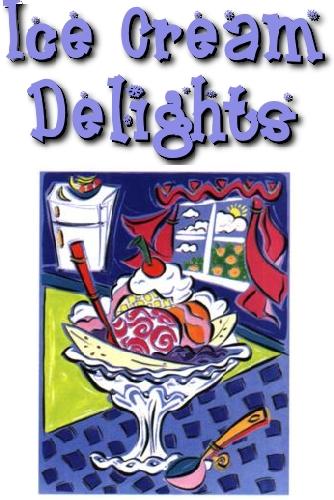 بستنی لذت می برد