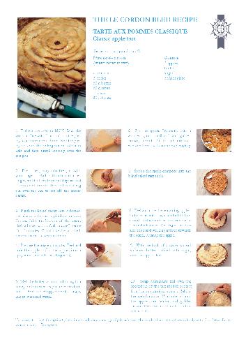 ﻿Le Cordon Bleu Recipe - Tarte Aux Pommes Classique