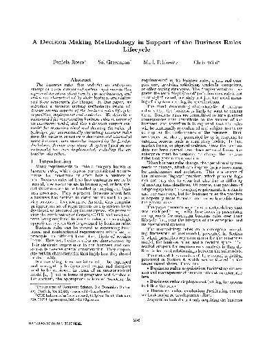 یک روش تصمیم گیری در حمایت از چرخه حیات قوانین تجارت