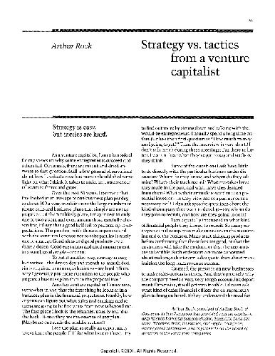 کارآفرینی - 6 استراتژی در مقابل تاکتیک های یک سرمایه گذار سرمایه گذار