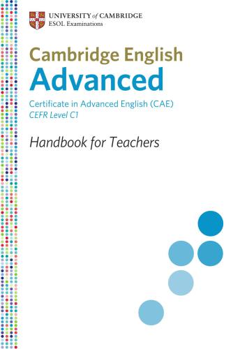 Cambridge English: Advanced - Handbook for معلمان