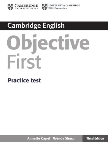 ﻿انگلیسی Cambridge: Objective First - Practice Test - 3rd Edition