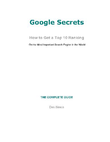 Google Secrets - چگونه می توان 10 رتبه برتر را بدست آورد