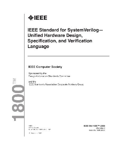 IEEE Std 1800-2009: استاندارد IEEE برای SystemVerilog - طراحی سخت افزار یکپارچه ، مشخصات و زبان تأیید