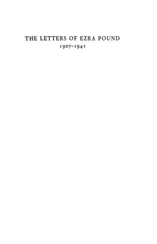 ﻿نامه های ازرا پاوند. 1907-1941