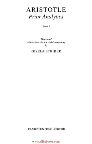 ﻿کتاب تحلیل پیشین ارسطو 1: ترجمه با مقدمه و تفسیر