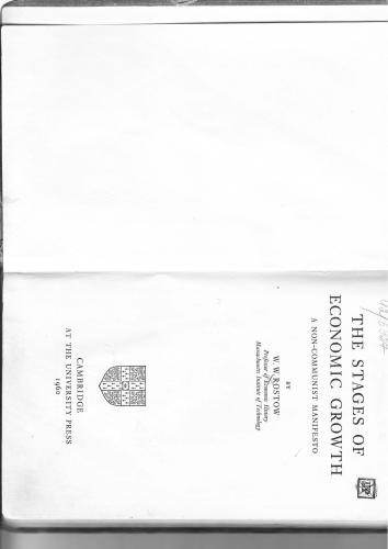 مراحل رشد اقتصادی. یک مانیفست غیر کمونیستی