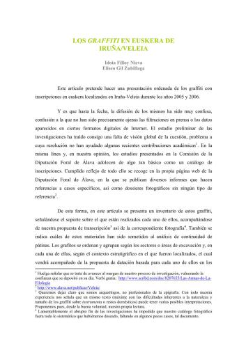 ﻿گرافیتی در Euskera of Iruña/Veleia