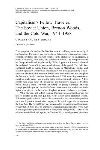 ﻿همسفر سرمایه داری: اتحاد جماهیر شوروی، برتون وودز و جنگ سرد، 1944-1958