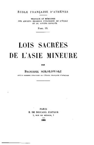 ﻿قوانین مقدس آسیای صغیر