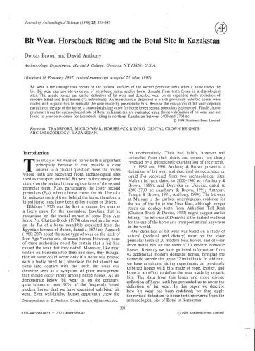 ﻿بیت ویر، اسب سواری و سایت بوتای در قزاقستان