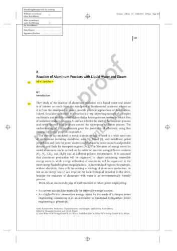 ﻿م.ن. لاریچف ، واکنش پودرهای آلومینیوم با آب مایع و بخار