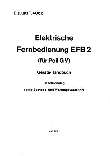 ﻿کنترل از راه دور برقی EFB 2 (برای PeiI GV)