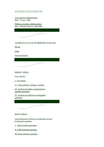 ﻿مبانی موسیقی محلی آذربایجان. نشر الکترونیکی