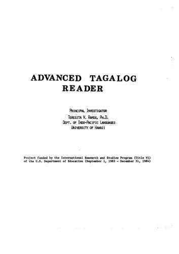 ﻿خواننده پیشرفته تاگالوگ