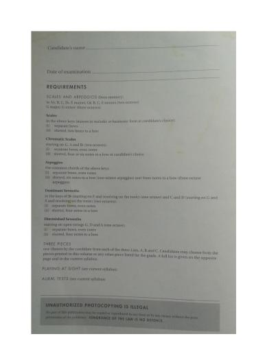 ﻿ABRSM: قطعات منتخب ویولن. درجه 5