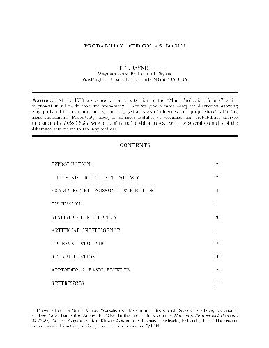 احتمال به عنوان منطق