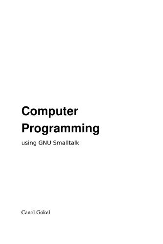 ﻿برنامه نویسی کامپیوتر با استفاده از GNU Smalltalk (+ کد منبع)