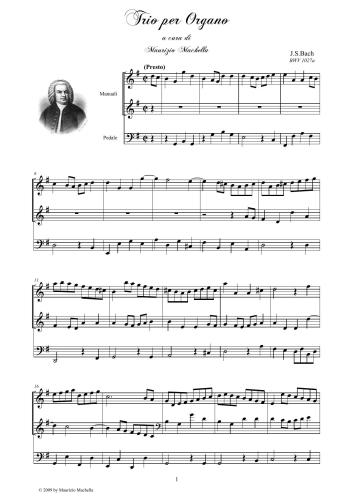 ﻿Trio per Organo در G-dur (BWV1027a، Anh. II 46)