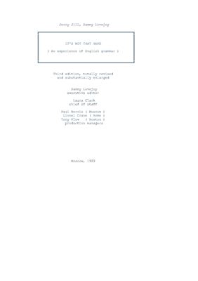 ﻿آنقدرها هم سخت نیست. تجربه ای از گرامر انگلیسی