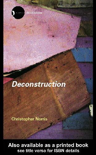 Norris - Deconstruction - Theory and Practice