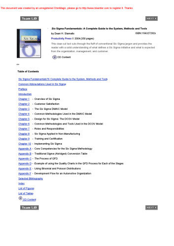 اصول شش سیگما: راهنمای کامل سیستم ، روش ها و ابزارها