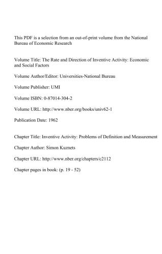 ﻿فعالیت اختراعی: مسائل تعریف و اندازه گیری
