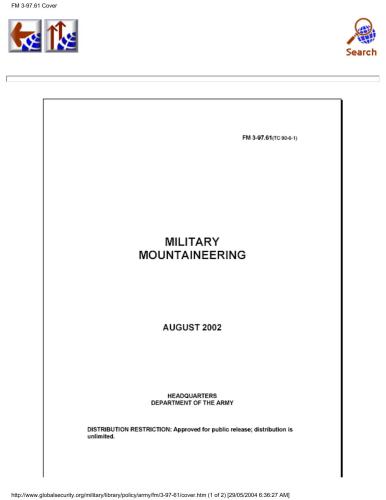 ﻿FM 3-97.61 کوهنوردی نظامی. 2002