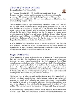 ﻿ویلیامز تاریخچه مختصر اسکاتلند