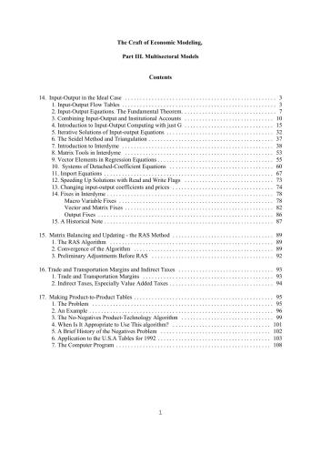 ﻿Clopper Almon، The Craft of Economic Modeling، قسمت 3
