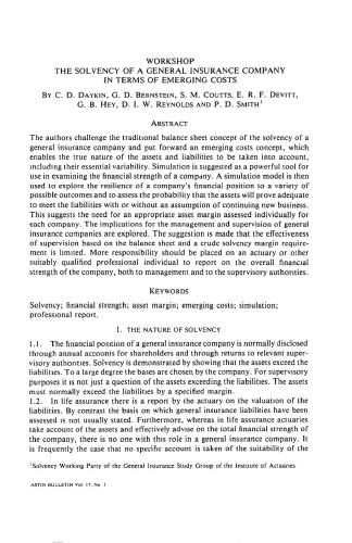 ﻿پرداخت بدهی یک شرکت بیمه عمومی از نظر هزینه های نوظهور