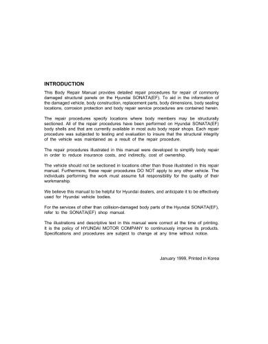 ﻿راهنمای تعمیر بدن هیوندای سوناتا IV