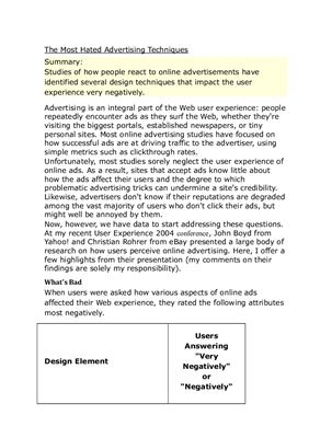 ﻿منفورترین تکنیک های تبلیغاتی، статья