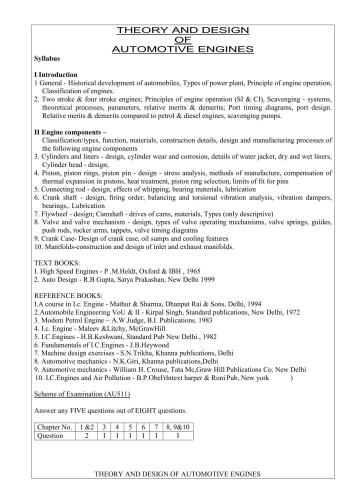 ﻿تئوری و طراحی موتورهای خودرو