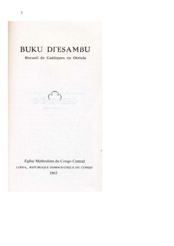 ﻿Buku di'Esambu، Recueil de Cantiques و Otetela