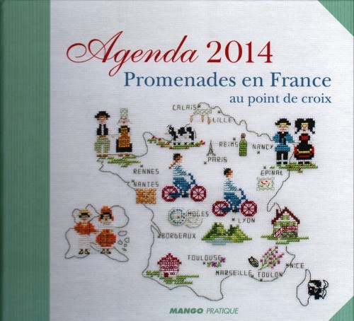 ﻿Diary 2014 Walks in France in cross stitch