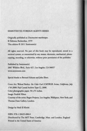 ﻿Machinic Unconscious: مقالاتی در تحلیل اسکیزوان